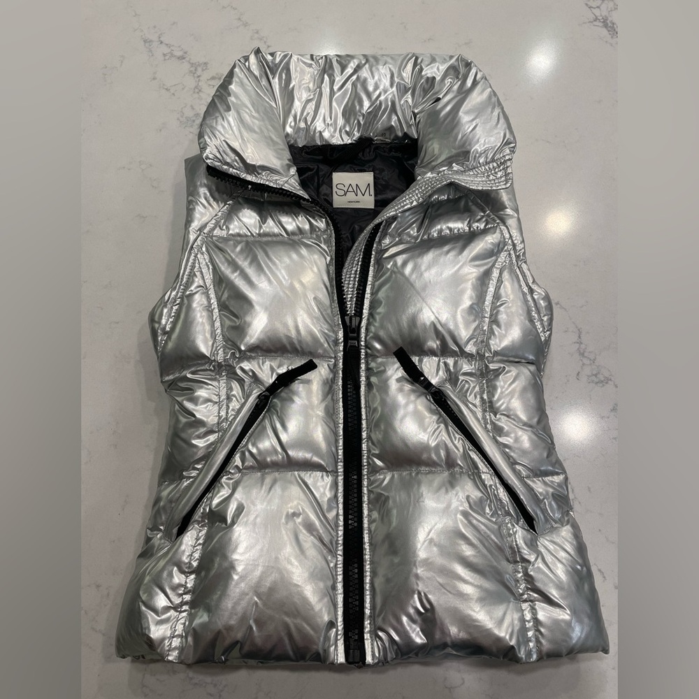 SAM. New York silver girls puffer vest